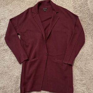 Eileen Fisher Deep Red Knit Cardigan